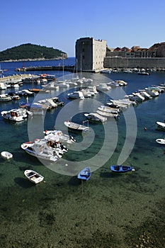 Dubrovnik port and tower