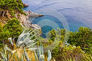 Dubrovnik seascape, Croatia, Adriatic sea coast