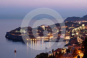 Dubrovnik at sunset, Croatia