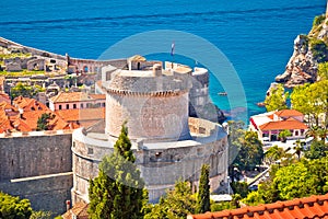 Dubrovnik walls and Minceta tower view