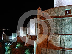 Dubrovnik Walls by night landscape