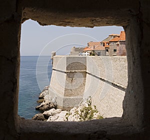 Dubrovnik Walls Through Window