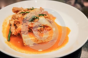 Dubu Kimchi & x28;Tofu with Stir-fried kimchi& x29;