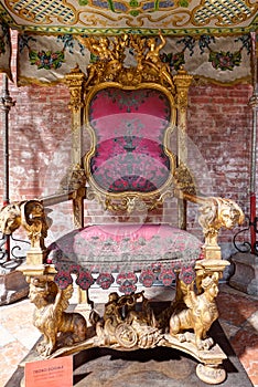 Ducal chair in the San Zanipolo, Venice, Italy