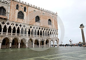 Ducal Palace called Palazzo Ducal in Italian langauge during the photo