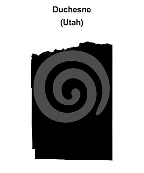 Duchesne outline map