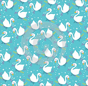 duck all over pattern print Vector art