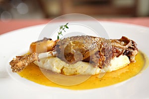 Duck confit , Roasted duck leg photo