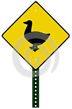 Duck crossing sign