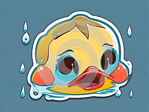 Duck Delights: Cute and Happy Duckling Sticker Pack with Whimsical Cartoon Designs