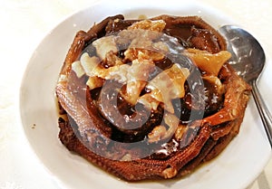 Duck Feet with Fish Maw and Mushroom