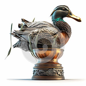 Duck Hunter Trophy. Generative AI