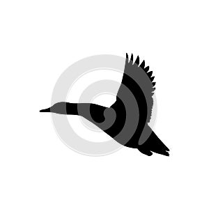 Duck icon vector. Bird illustration sign. Hunting symbol. Goose logo.