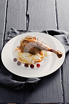 Duck leg confit