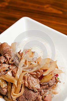 Duck meat and bamboo shoots