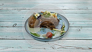 Duck pulp with potatoes