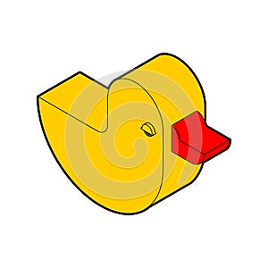 Duck rubber isolated. isometric toy. Vector illustration