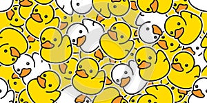 Duck rubber seamless pattern vector ducky cartoon scarf isolated illustration bird bath shower repeat wallpaper tile background de