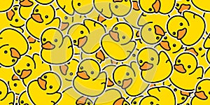 Duck seamless pattern vector rubber ducky isolated cartoon illustration bird bath shower repeat wallpaper tile background gift wra