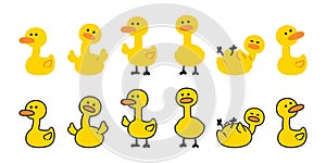 duck vector icon cartoon yellow rubber duck logo shower bathroom bird chicken character symbol doodle illustration design