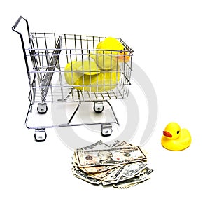 Ducks, Cart, Money