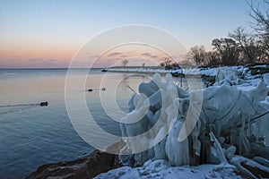 Ducks go for a Sunset Swim in Lake Ontario 2