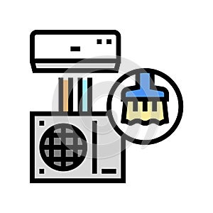 duct cleaning color icon vector illustration