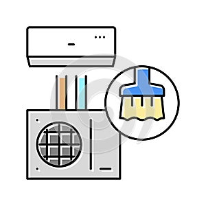 duct cleaning color icon vector illustration