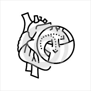 Ductus arteriosus line black icon. Signs for web page photo