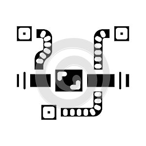 ductwork ventilation glyph icon vector illustration