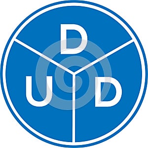 DUD letter logo design on white background. DUD creative circle letter logo concept. DUD letter design.DUD letter logo design on