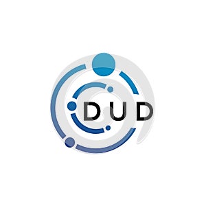 DUD letter logo design on white background. DUD creative initials letter logo concept. DUD letter design