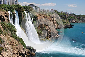 Duden waterfall. Upper Duden. National park. Antalya. Turkey.