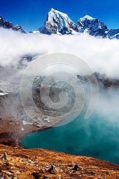 Dudh Pokhari lake, Gokyo, Arakam Tse peak, Chola Tse peak and Ngozumba glacier - way to Cho Oyu base camp