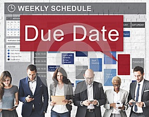 Due Date Appointment Deadline Time Anticipation Concept photo