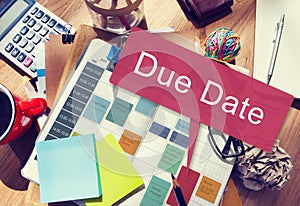 Due Date Deadline Appointment Event Concept