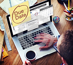 Due Date Deadline Payment Bill Important Notice Concept