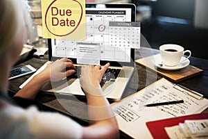 Due Date Deadline Payment Bill Important Notice Concept