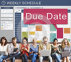 Due Date Deadline Schedule Calendar Reminder To Do Concept