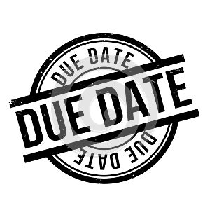 Due Date rubber stamp