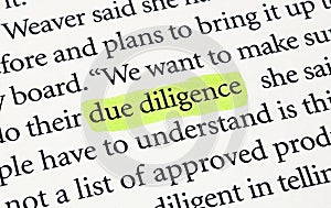 Due Diligence