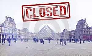 Due to the epidemic of the COVID-19 virus theLouvre Museum of Paris is closed