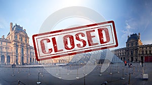 Due to the epidemic of the COVID-19 virus theLouvre Museum of Paris is closed