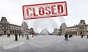 Due to the epidemic of the COVID-19 virus theLouvre Museum of Paris is closed
