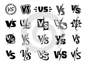 Duel lettering. Vs fonts teams concurrence battling fighting fonts tournament icon recent vector isolated templates photo
