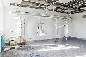 Duesseldorf , Germany - September 04 2017 : The construction of the intensive care unit is progressing