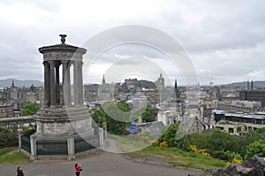 Dugald Stewart Monument in Edinburgh, Scotland photo