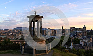 Dugald Stewart monument and Edinburgh skyline photo