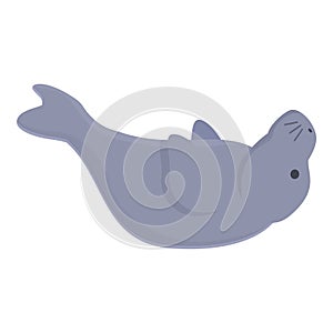 Dugong mammal icon cartoon vector. Ocean baby