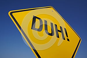 Duh! Road Sign
